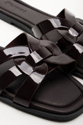 Knot Mule Sandals Burgundy (2)