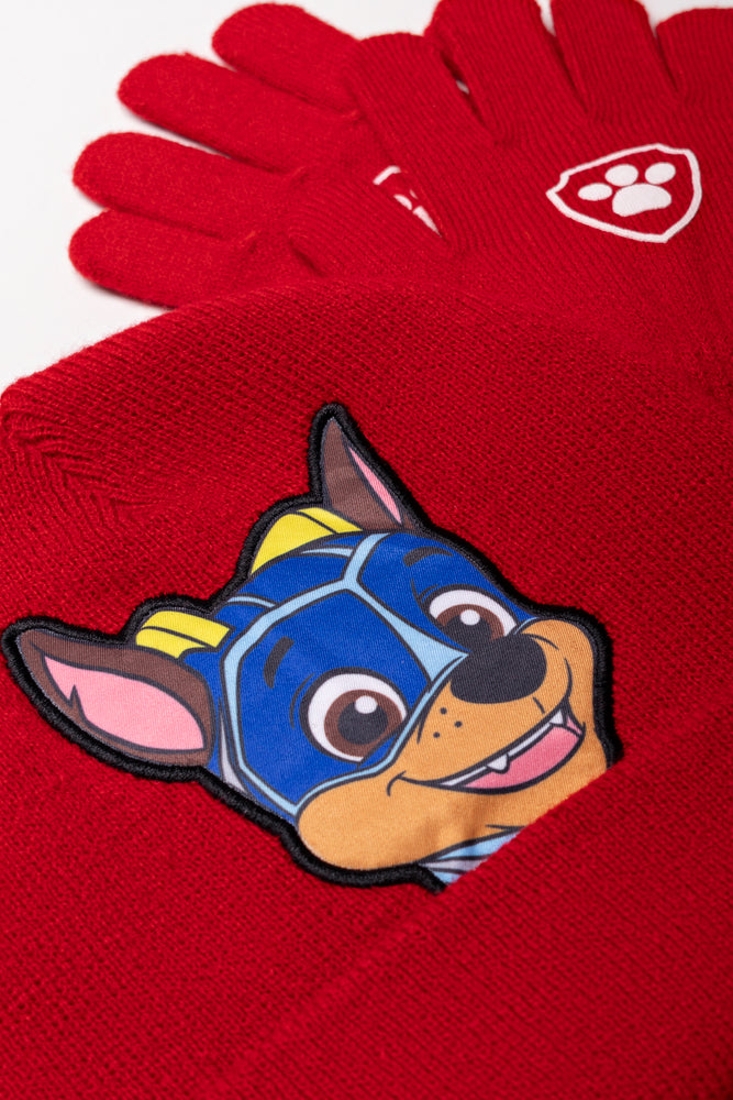 Paw Patrol Beanie And Gloves Set Red