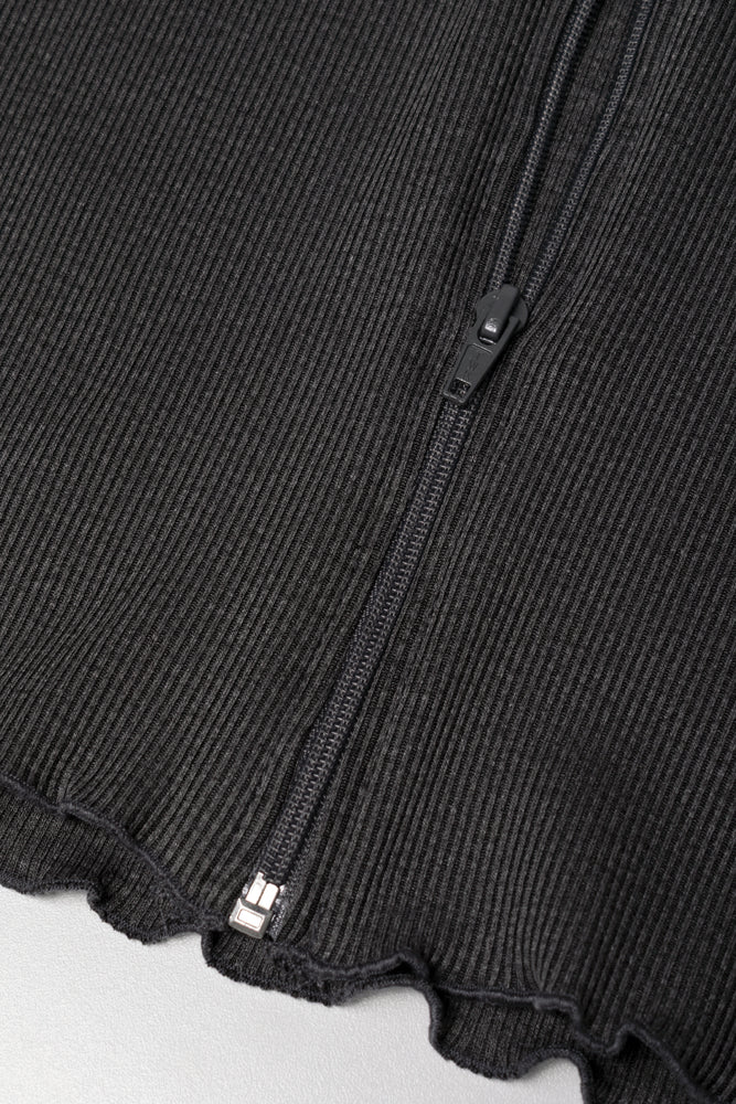 Hooded Zip Through Tracktop Dark Grey (1)