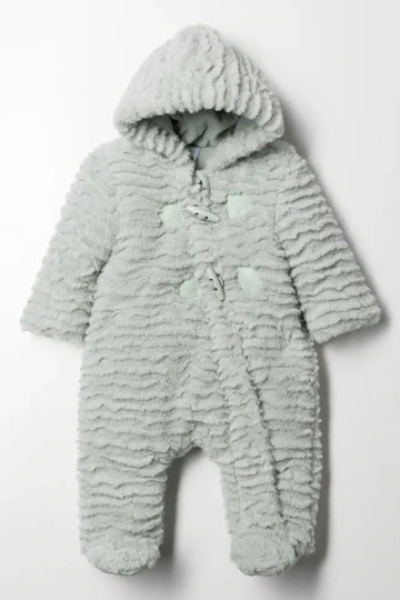 Fur Babygrow With Toggles Green