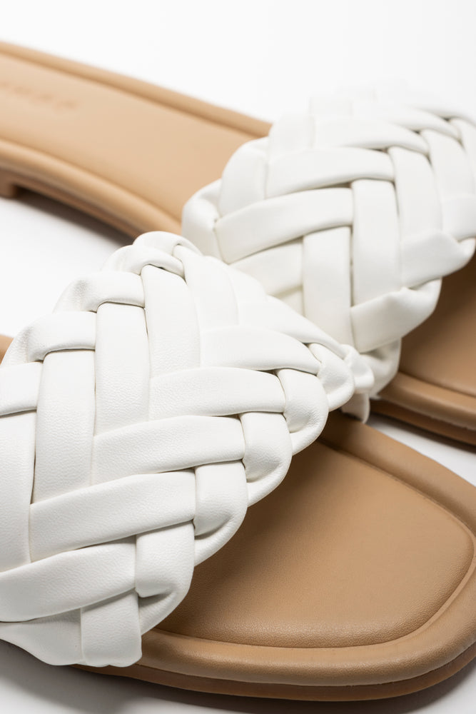 Braided Mule Sandals White (2)