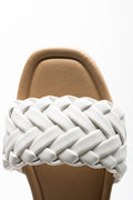 Braided Mule Sandals White (4)