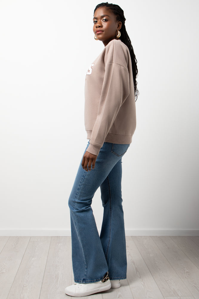 Crew Neck Tracktop Natural (1)