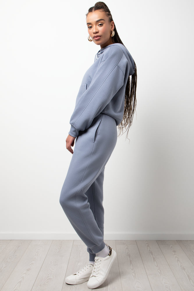 Rib Waist Trackpants Blue (2)