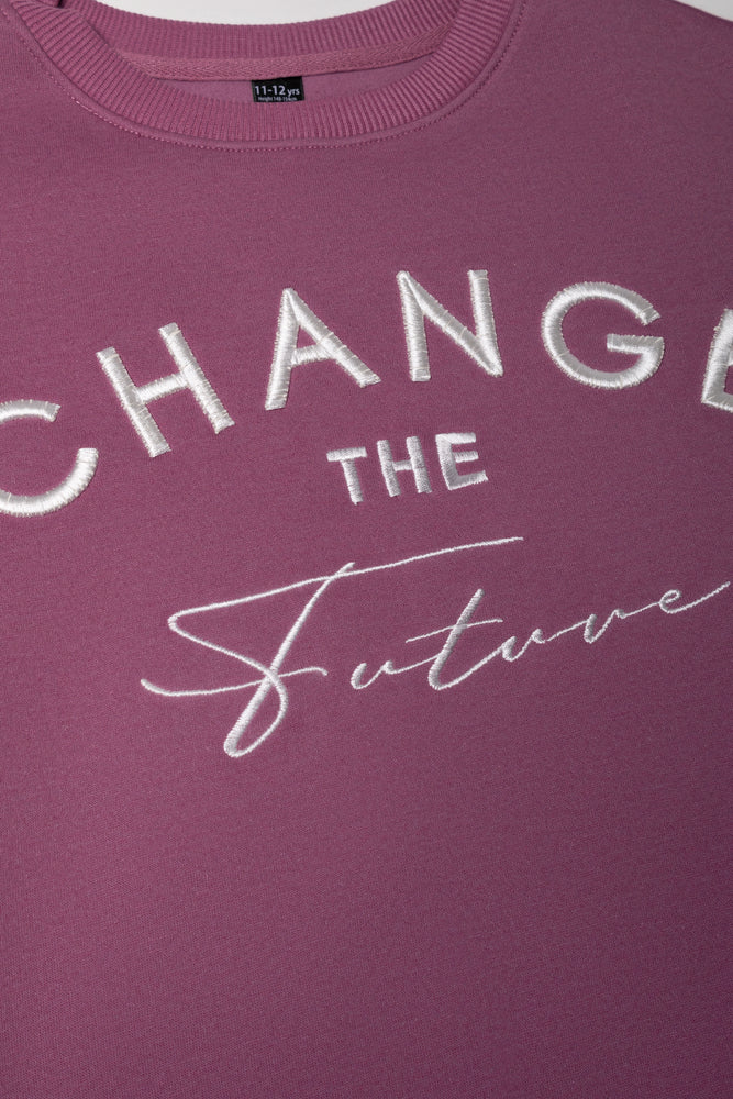 Crew Neck Tracktop Purple