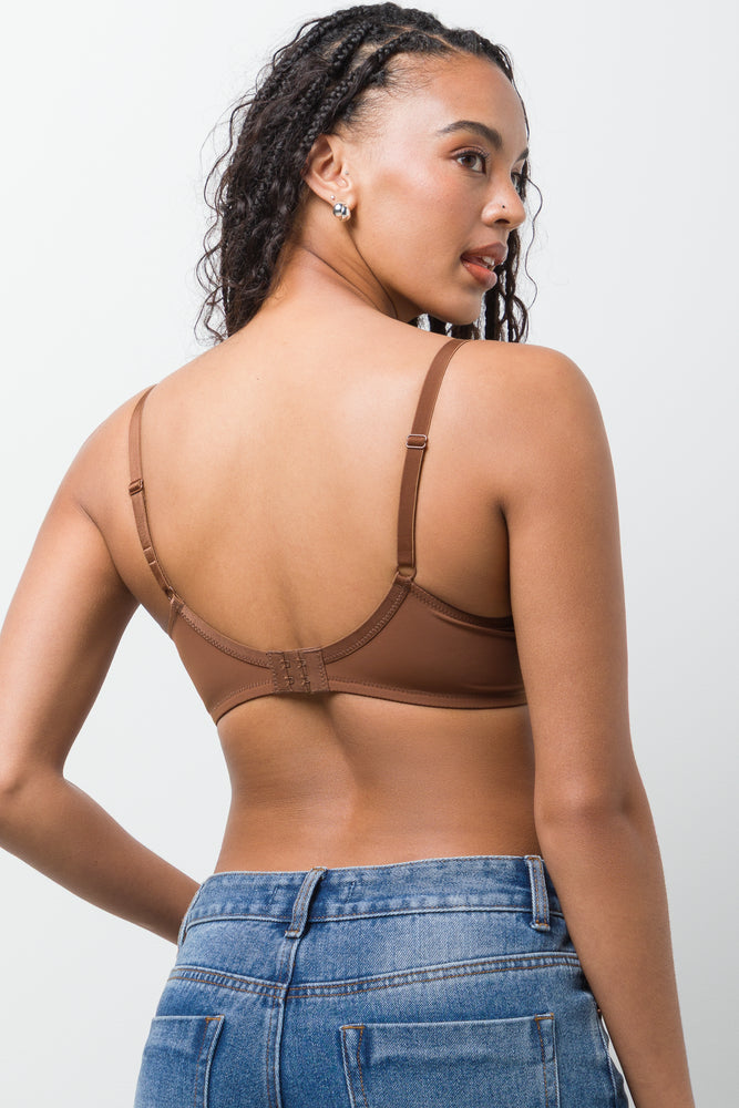 2 Pack Smooth T-Shirt Bras Natural And Brown (3)