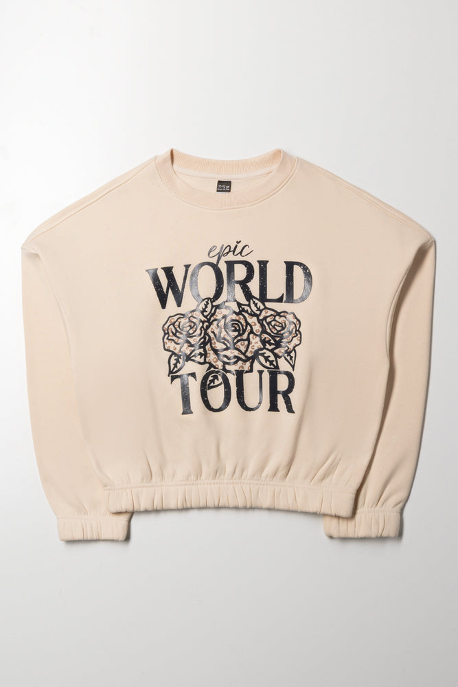 Crew Neck Tracktop Natural