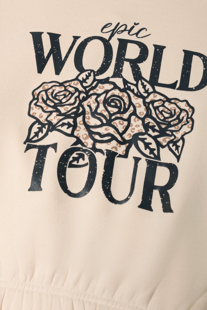 Crew Neck Tracktop Natural