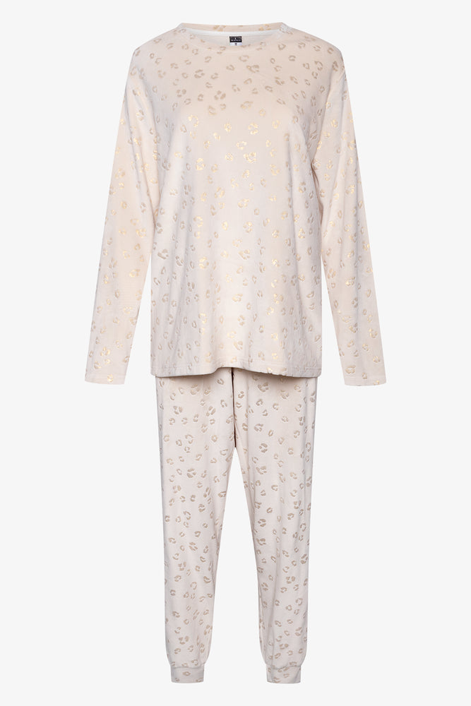 Animal Fleece Pyjamas Cream