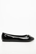 PATENT ALMOND TOE BALLERINA PUMP BLK (1)