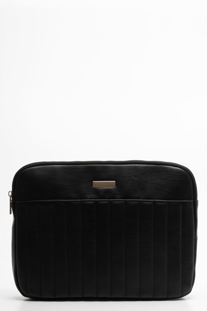 Quilted 3 Piece Bag Set Black (2)