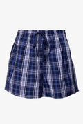2 Pack Check Sleep Shorts Navy (2)