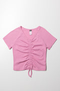 Drawstring T-Shirt Pink