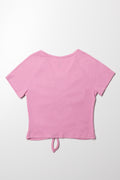 Drawstring T-Shirt Pink (2)