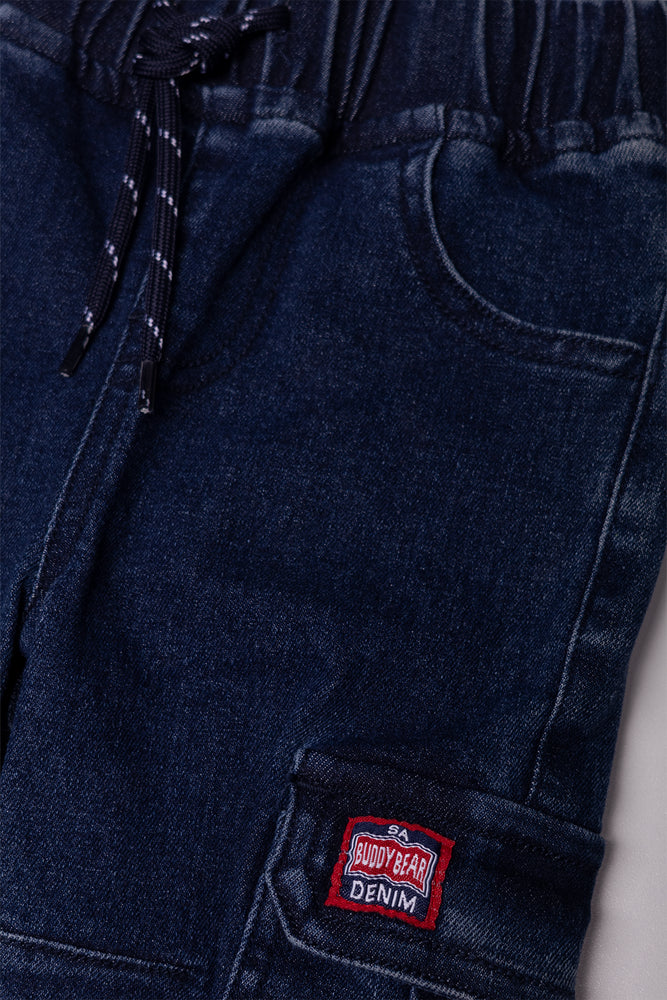 Cargo Denim Jogger Blue (1)