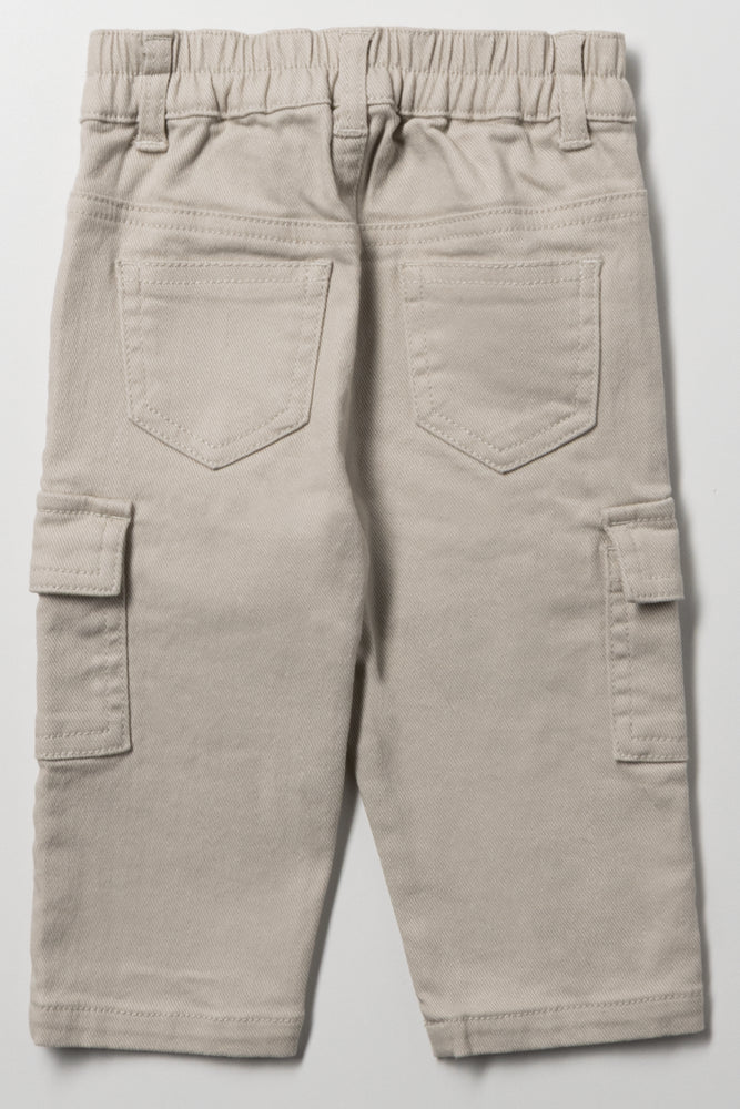 Denim Cargo Pants Natural (2)