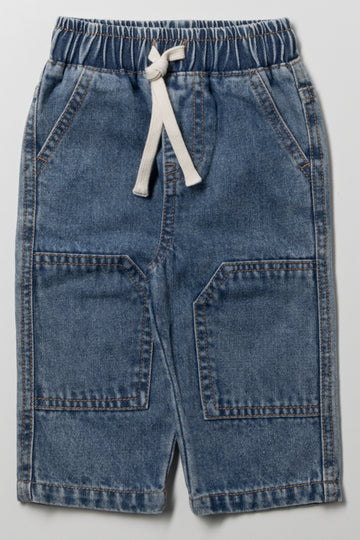 Straight Leg Denim Jean Blue
