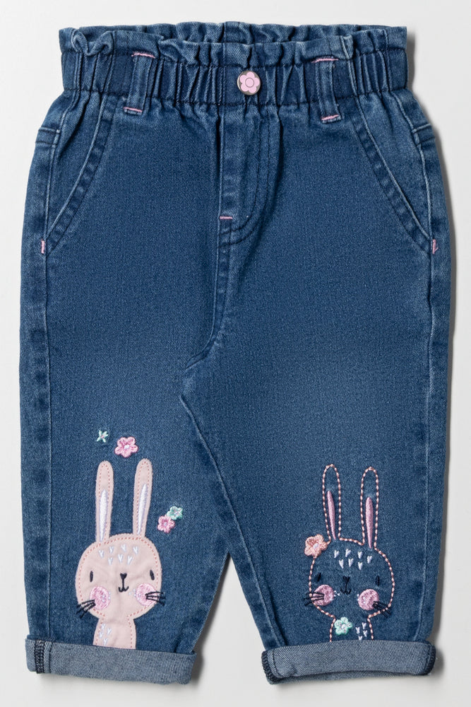 Paperbag Denim Jeans Blue