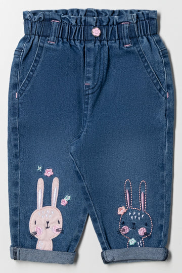 Paperbag Denim Jeans Blue