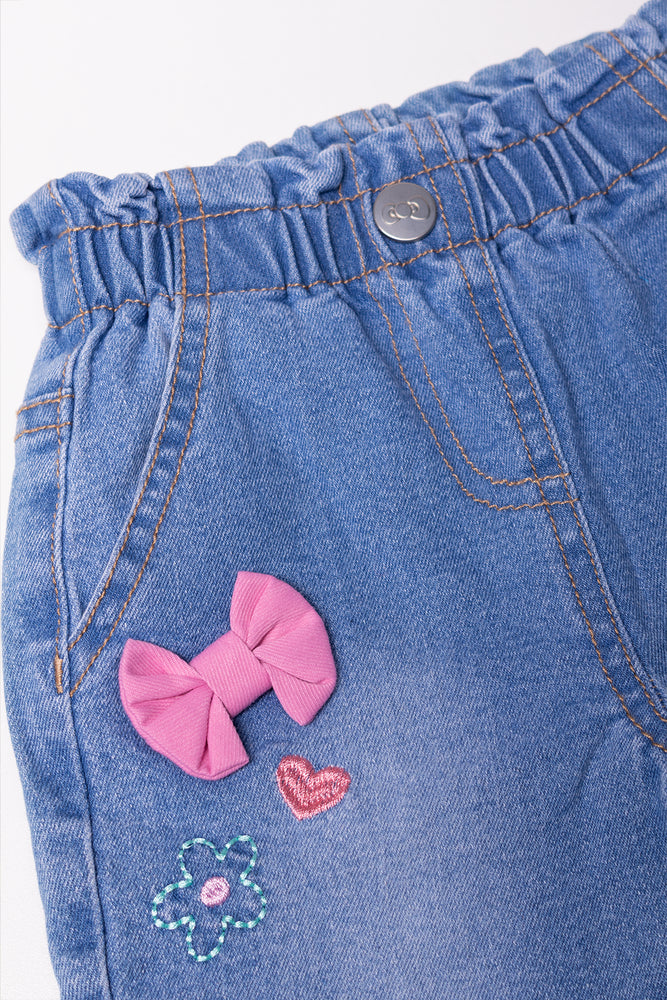 Hello Kitty Denim Jeans Light Blue