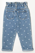 Hearts Paperbag Denim jeans Light Blue (2)