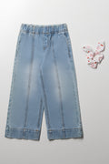 Wide Leg Denim Jeans Light Blue
