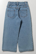 Wide Leg Denim Jeans Blue (2)