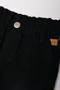 Mini Mom Paperbag Denim Jeans Black (1)