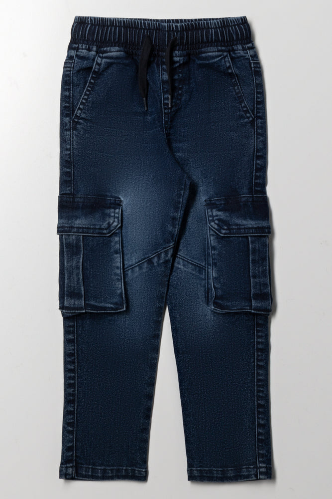 Styled Slim Denim Cargo Blue