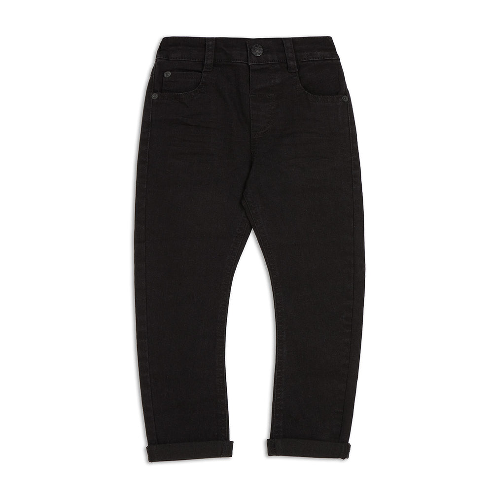 Bowleg Denim Jeans Black
