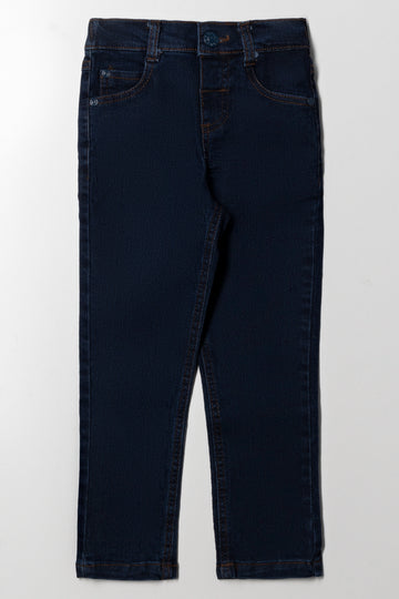 Skinny Denim Jeans Dark Blue