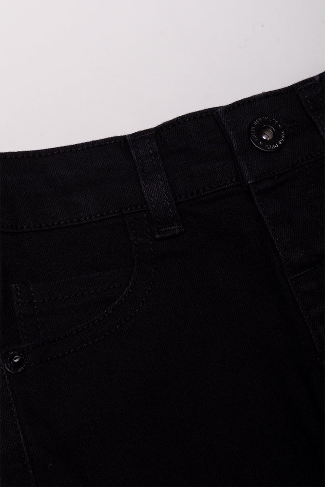 Bow Leg Denim Jeans Black (1)