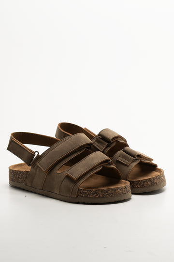 Double Band Sandals Brown