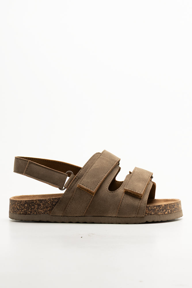 Double Band Sandals Brown