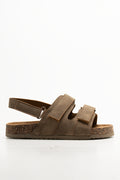 Double Band Sandals Brown (1)