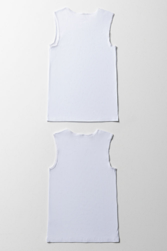 2 Pack Sl Vest White (2)