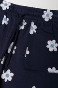 Flower Shorts Navy (1)