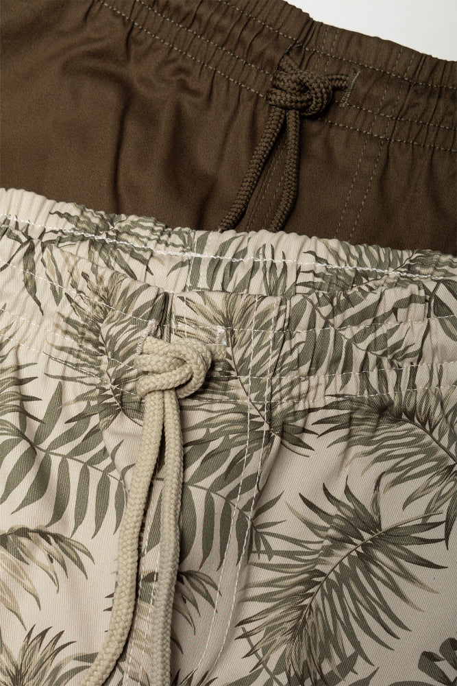 2 Pack Cotton Twill Shorts Khaki Stone (1)