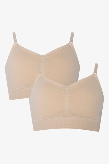 2 Pack Seamfree Bra Natural