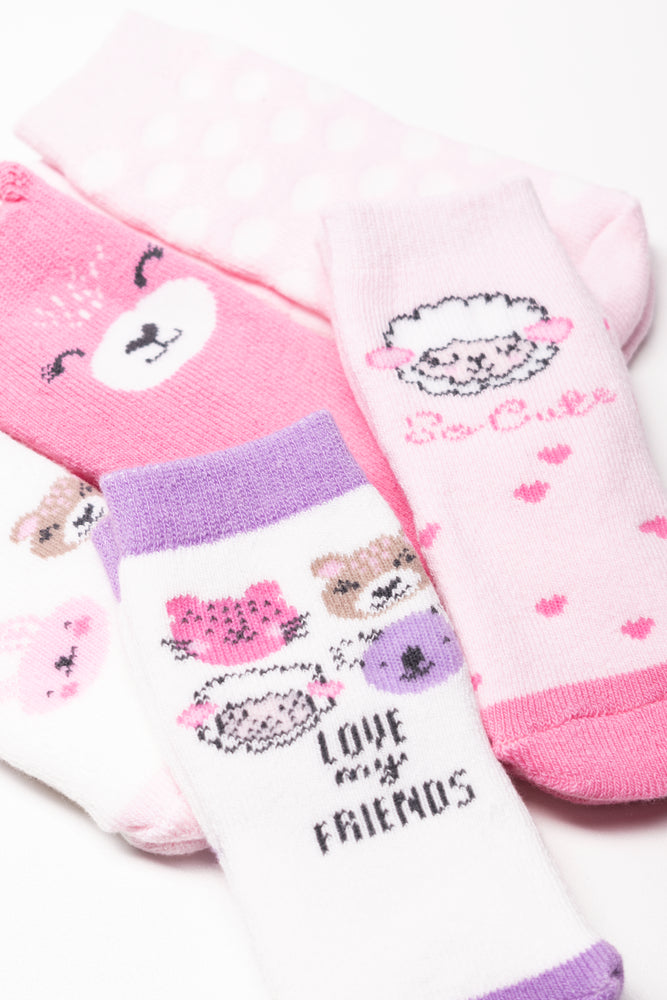 5 Pack Socks Pink