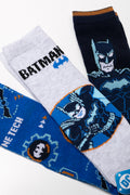 Batman 3 Pack Socks Blue, Grey And Navy (1)