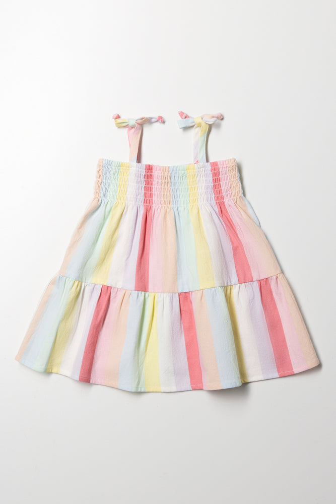Strappy Tiered Dress Multi