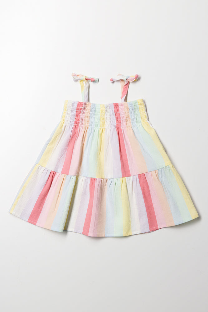 Strappy Tiered Dress Multi (2)