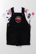 Cars Denim Dungaree Set