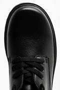 Rugged Leather Mens Shoes Black (4)
