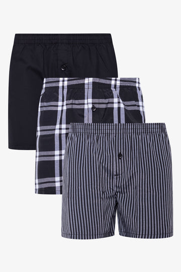 3 Pack Boxers Black