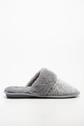 Embossed Velvet Slipper Grey (1)