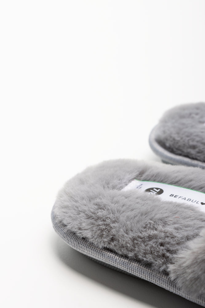 Embossed Velvet Slipper Grey (3)