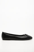 Square Toe Ballerina Pumps Black (1)