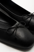 Square Toe Ballerina Pumps Black (2)